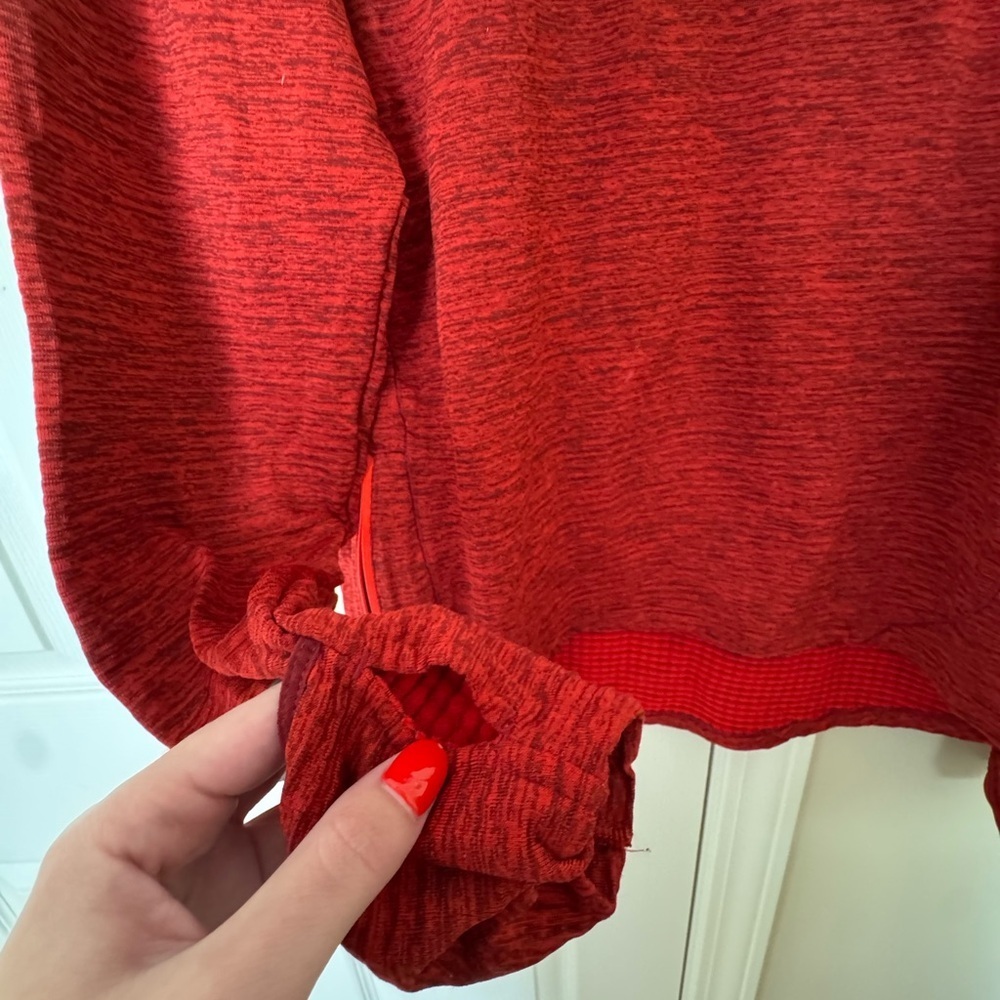 Nike Red Half-Zip Pullover with White Logo - Picture 3 of 6